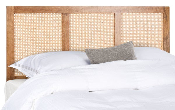 Binasco 80 in. Mango Wood Rattan Headboard