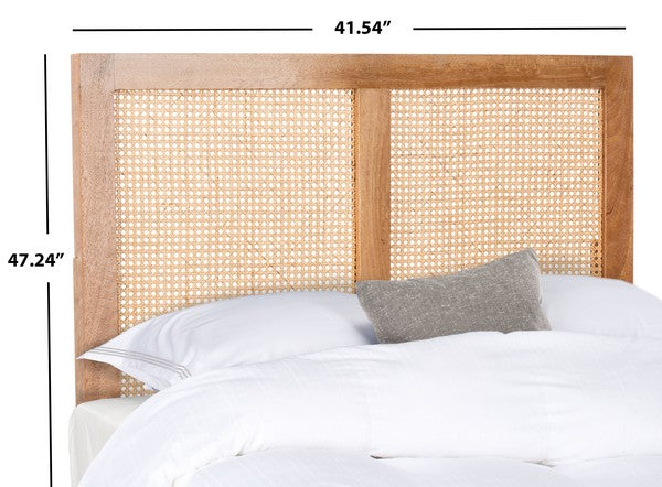 Binasco 80 in. Mango Wood Rattan Headboard