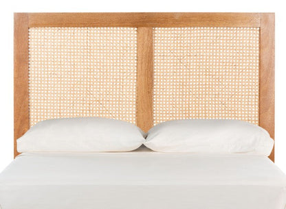 Binasco 80 in. Mango Wood Rattan Headboard