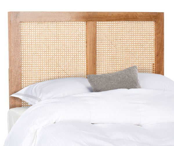 Binasco 80 in. Mango Wood Rattan Headboard