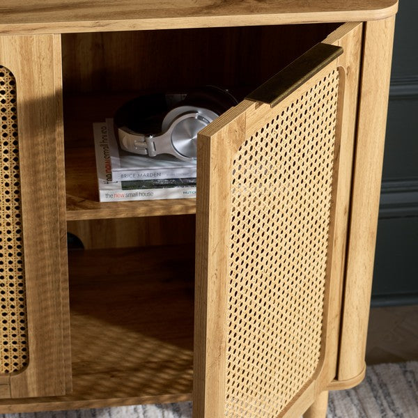 Pasquale 36 in. Rattan Compact Sideboard