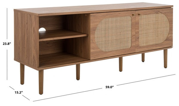 Monrupino 59 in. Rattan Media Stand