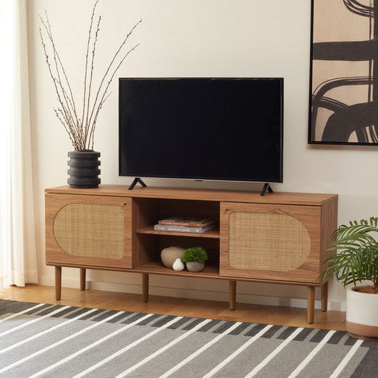 Monrupino 59 in. Rattan Media Stand