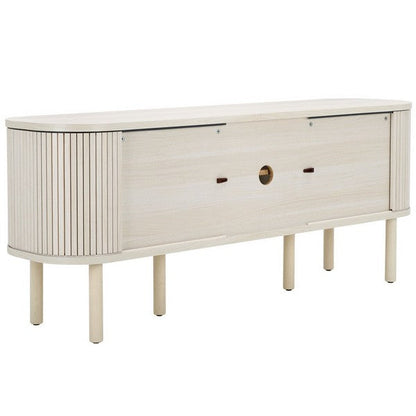 Cascia 59 in. Media Stand - Bleached White