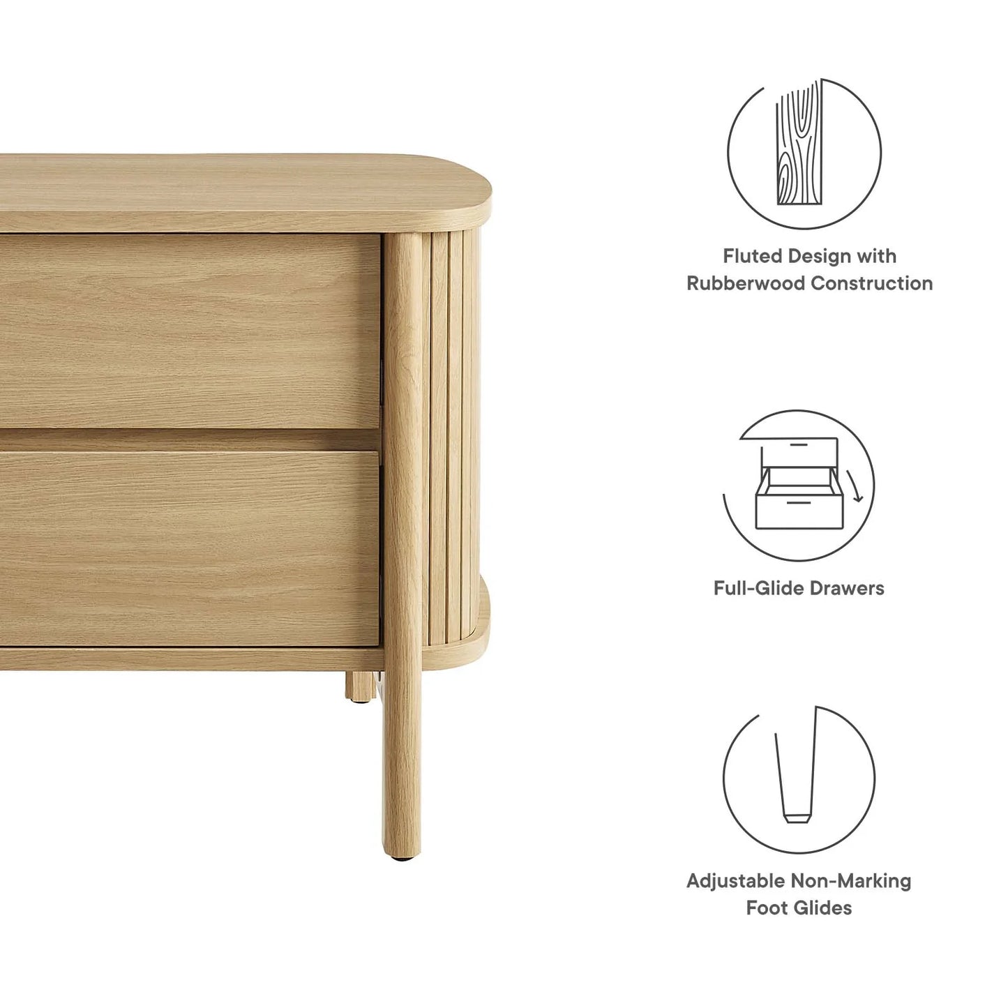 Karneid 23 in. Nightstand