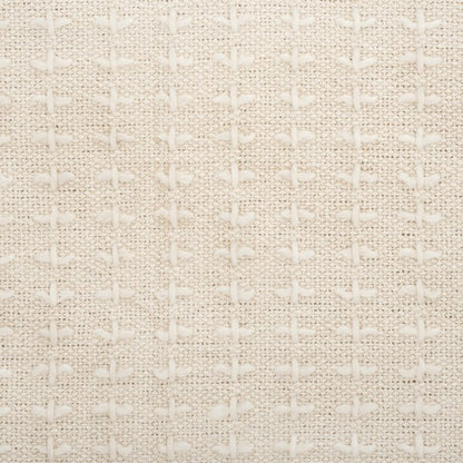 Polegge Cotton and Mango Wood Ottoman