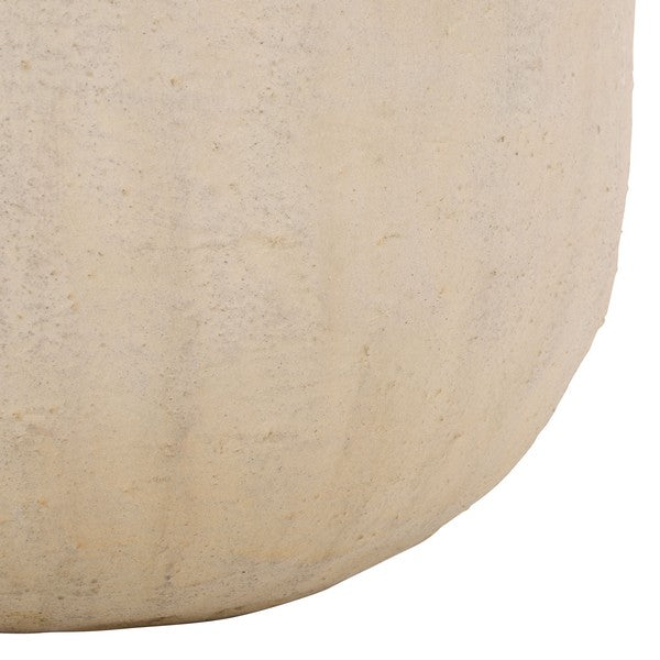 Lauro Cement Bamboo Outdoor Planter Pot - Beige