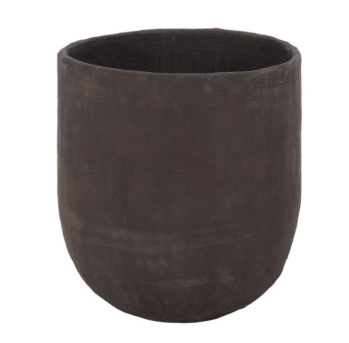 Lauro Cement Bamboo Outdoor Large Planter Pot - Brown