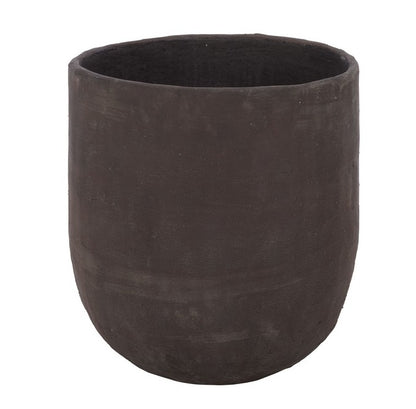 Lauro Cement Bamboo Outdoor Large Planter Pot - Brown