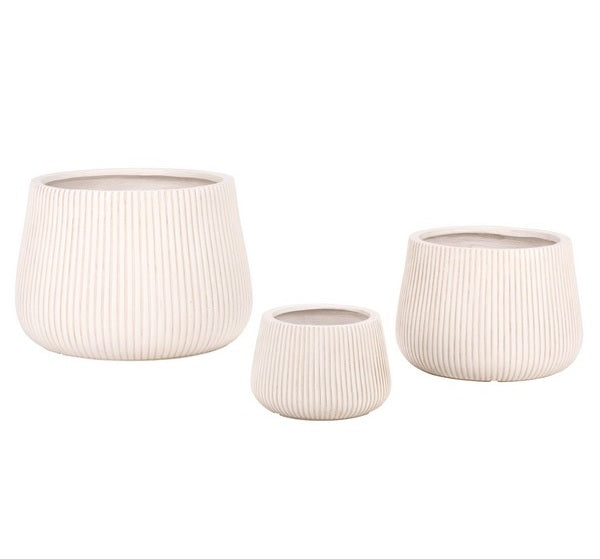 Maliseti Fiber Clay Outdoor Planter - Set of 3