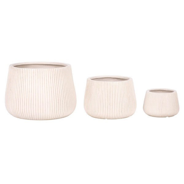 Maliseti Fiber Clay Outdoor Planter - Set of 3