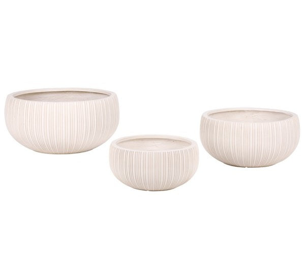 Patria Fiber Clay Outdoor Planter - Set of 3