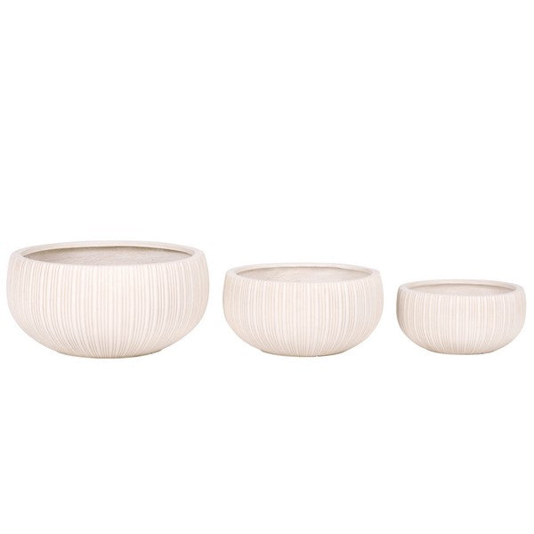 Patria Fiber Clay Outdoor Planter - Set of 3