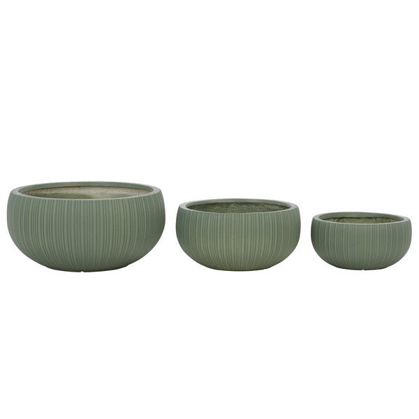Cimone Fiber Clay Outdoor Planter - Set of 3