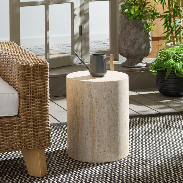 Palinuro 18 in. Polystone Accent Table