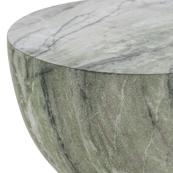 Monterone 18 in. Green Marble Accent Table