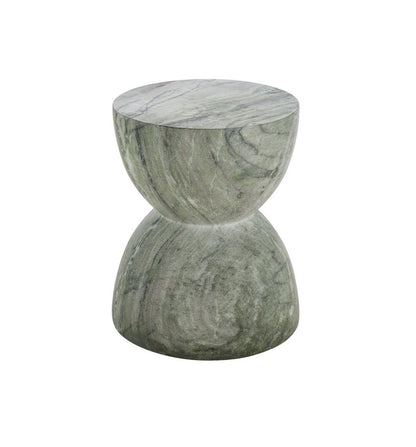 Monterone 18 in. Green Marble Accent Table