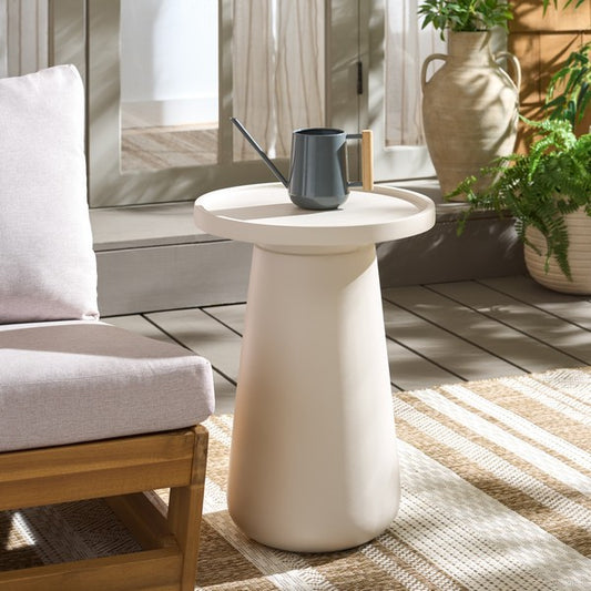Isernia 21 in. Polystone Accent Table