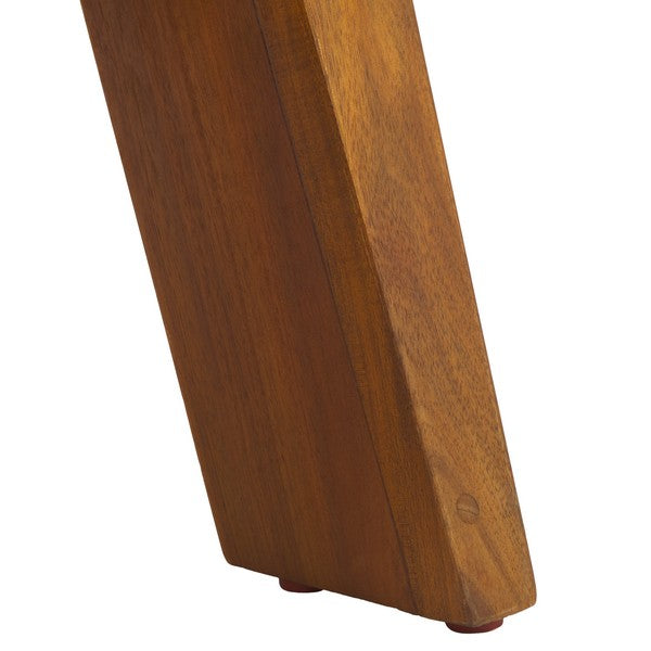 Zimone Acacia Wood Outdoor Accent Chair