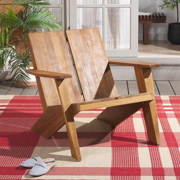 Zimone Acacia Wood Outdoor Accent Chair
