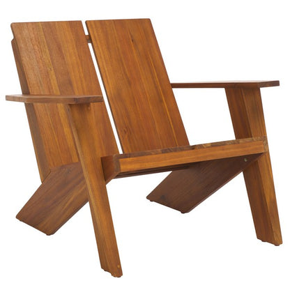 Zimone Acacia Wood Outdoor Accent Chair
