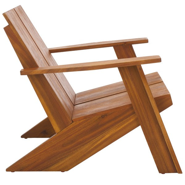 Zimone Acacia Wood Outdoor Accent Chair
