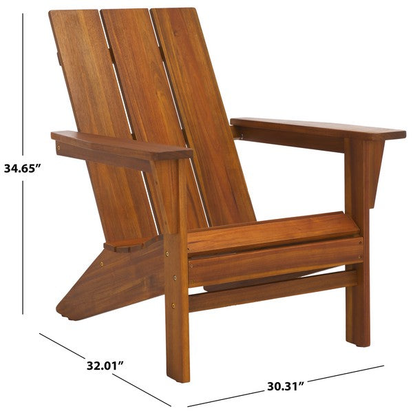 Canelli Acacia Wood Outdoor Accent Chair