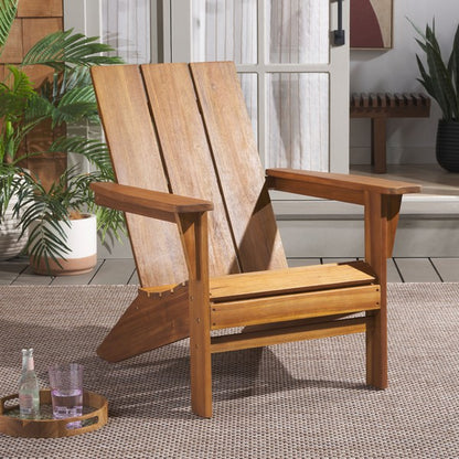 Canelli Acacia Wood Outdoor Accent Chair