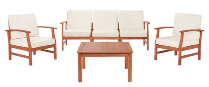 Agnana 4 Piece Eucalyptus Wood Outdoor Living Set