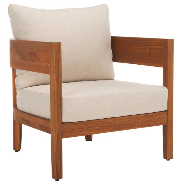 Noha Acacia Outdoor Wood Accent Chair - Set of 2