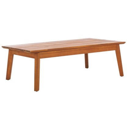 Noha Acacia Wood Outdoor Bench and Coffee Table Set