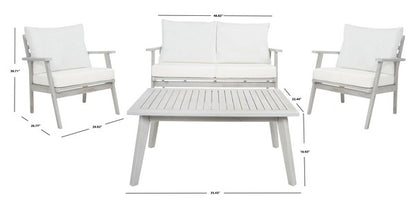 Malafrasca 4 Piece Acacia Wood Outdoor Living Set