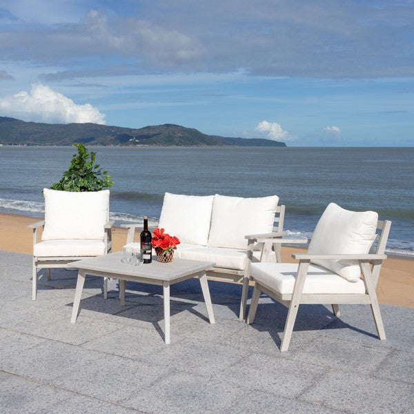 Malafrasca 4 Piece Acacia Wood Outdoor Living Set