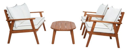 Severo 4 Piece Acacia Wood Outdoor Living Set