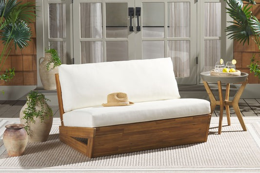Agnano 45 in. Acacia Wood Outdoor Sofa