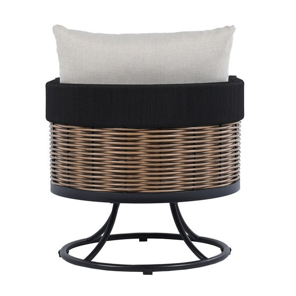 Zevio Swivel Outdoor Accent Chair