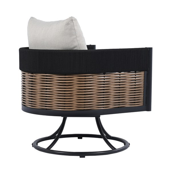 Zevio Swivel Outdoor Accent Chair