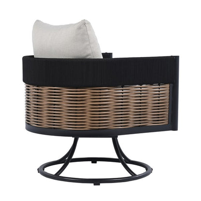 Zevio Swivel Outdoor Accent Chair