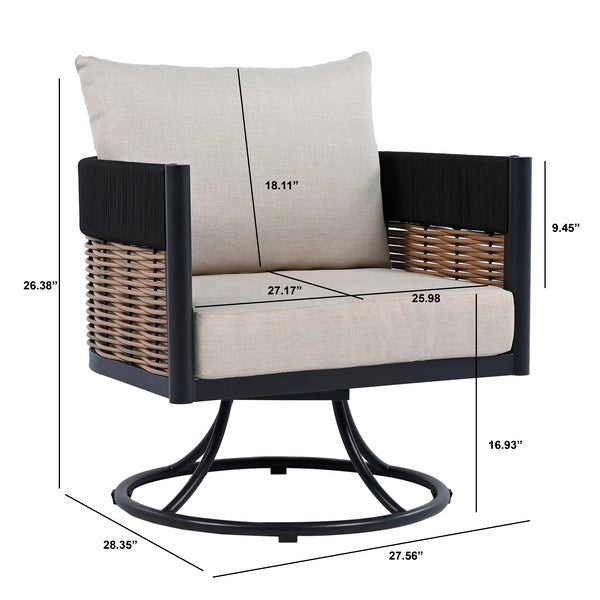Zevio Swivel Outdoor Accent Chair