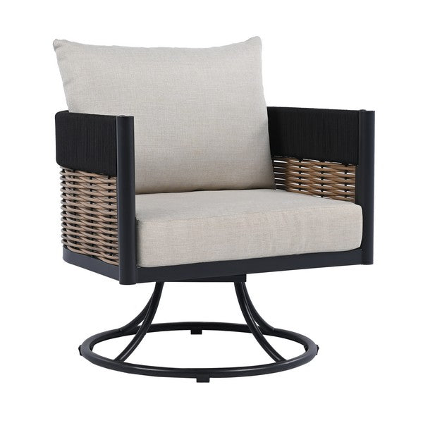 Zevio Swivel Outdoor Accent Chair