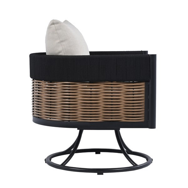 Zevio Swivel Outdoor Accent Chair