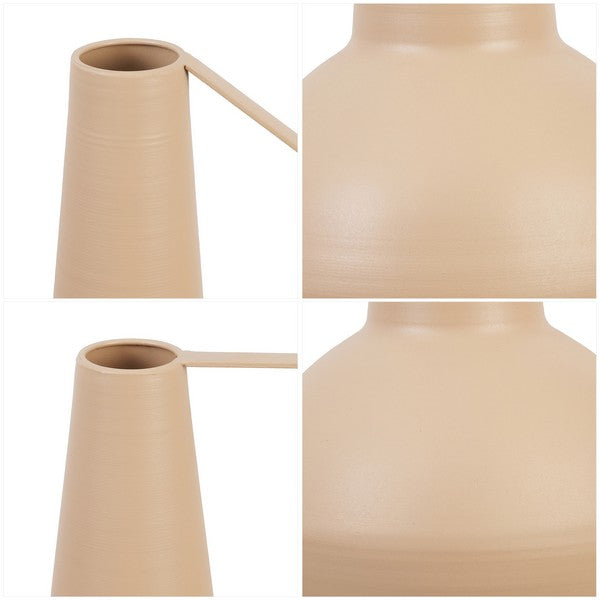 Bolzano Beige Iron Vase - Set of 2