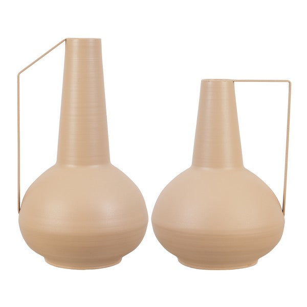Bolzano Beige Iron Vase - Set of 2