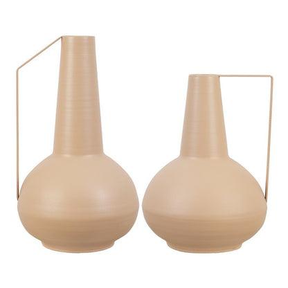 Bolzano Beige Iron Vase - Set of 2