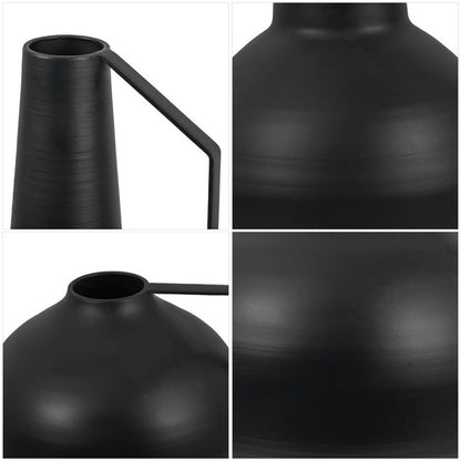 Bolzano Black Iron Vase - Set of 2