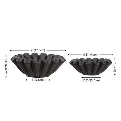 Bircolovo Ruffle Resin Bowl - Set of 2