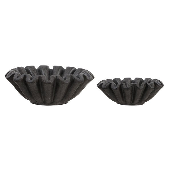 Bircolovo Ruffle Resin Bowl - Set of 2