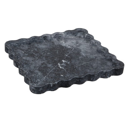 Povo Scalloped Edges Marble Tray