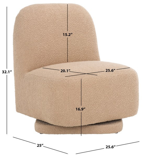 Miniere Boucle Swivel Accent Chair