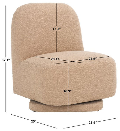 Miniere Boucle Swivel Accent Chair